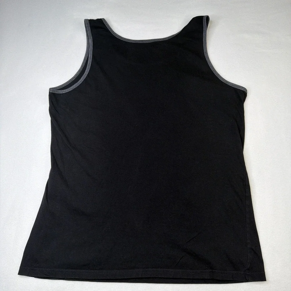 2 Mon Keys Bass Life Tank Top Men's L Black Graphic Sleeveless Cotton Blend - Picture 2 of 6